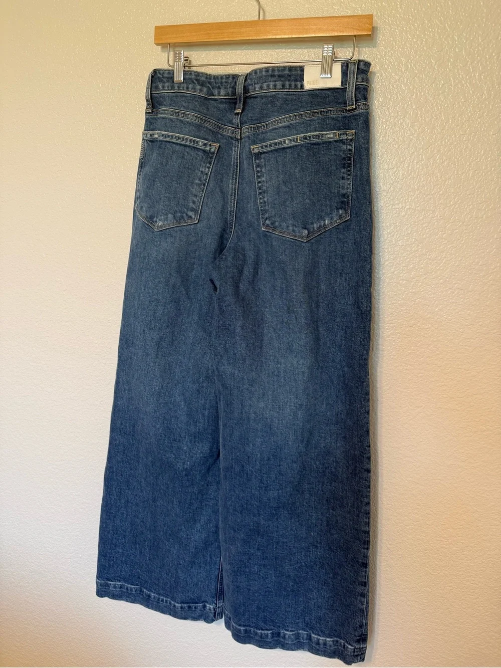 PAIGE Wide Leg High-Rise Blue Women's Jeans - Picture 6 of 13